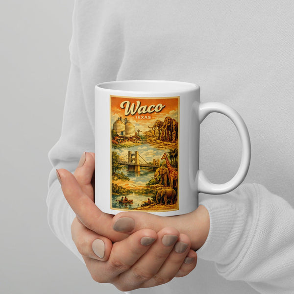 Waco Texas 11 oz White Glossy Mug