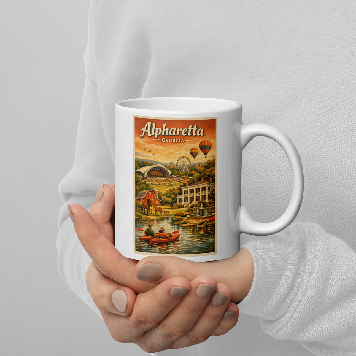 Alpharetta Georgia 11 oz White Glossy Mug