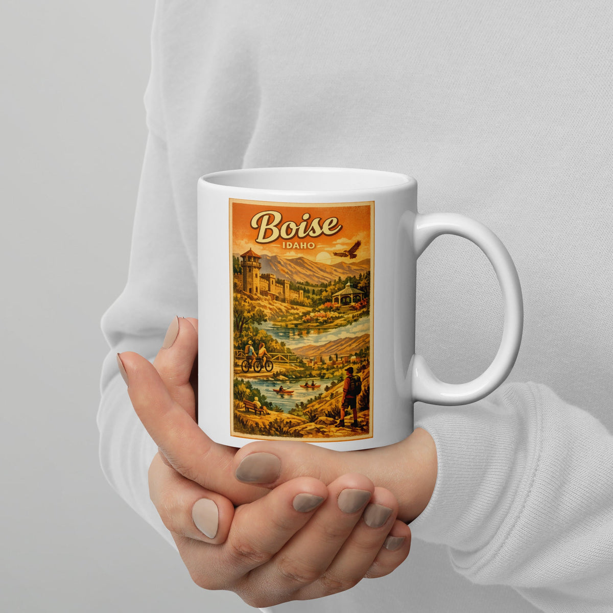 Boise Idaho 11 oz White Glossy Mug