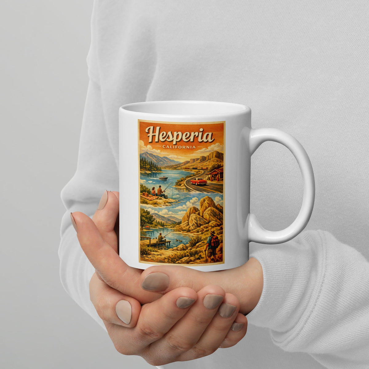 Hesperia California 11 oz White Glossy Mug