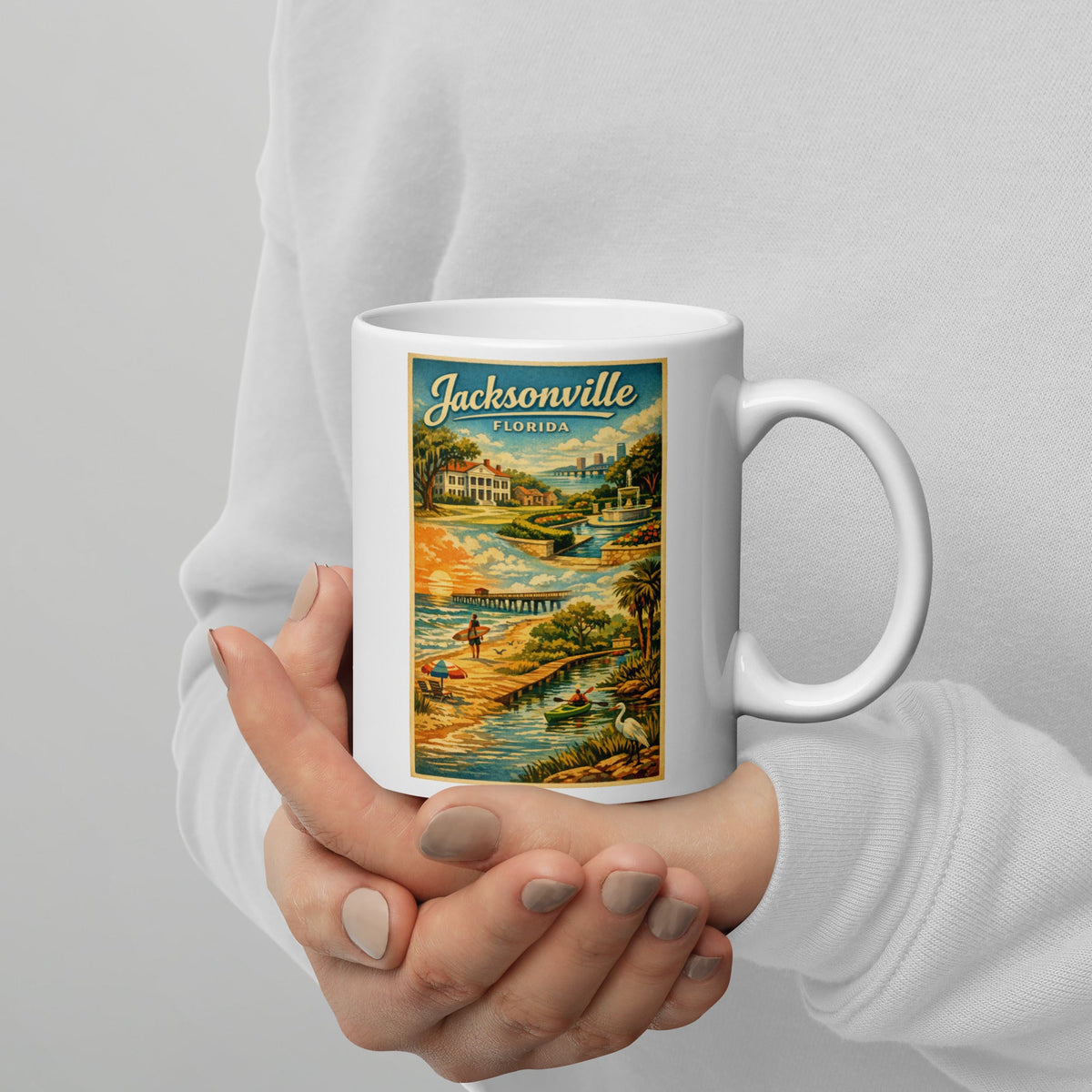 Jacksonville Florida 11 oz White Glossy Mug