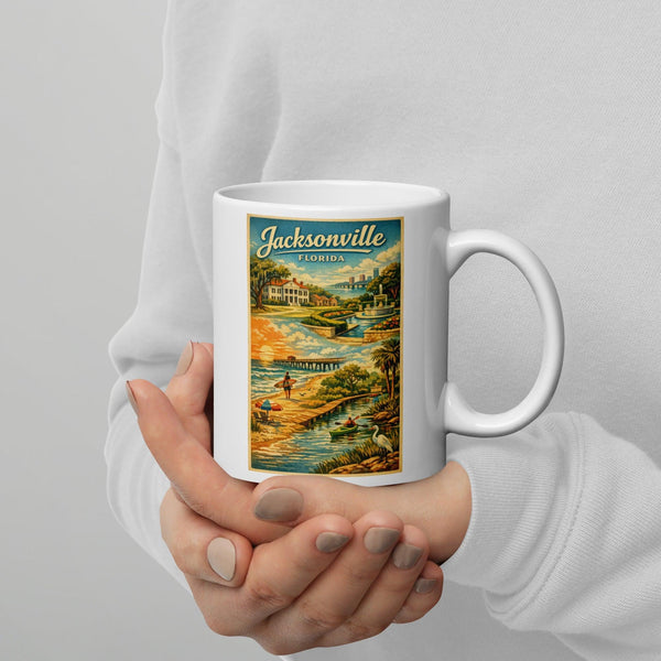 Jacksonville Florida 11 oz White Glossy Mug