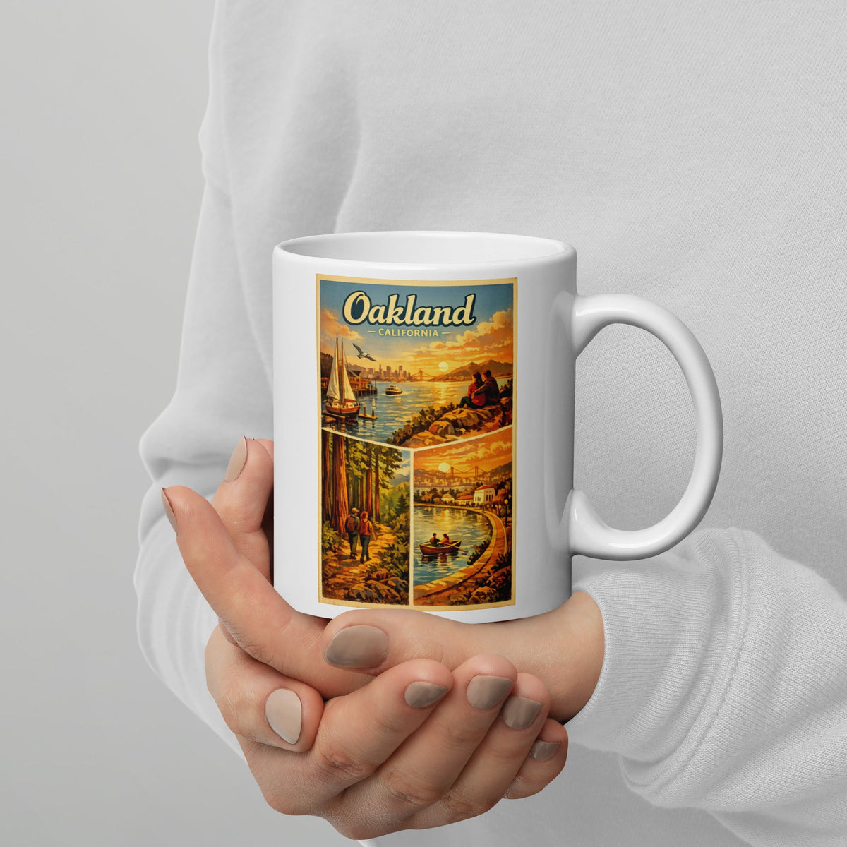 Oakland California 11 oz White Glossy Mug