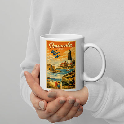 Pensacola Florida 11 oz White Glossy Mug