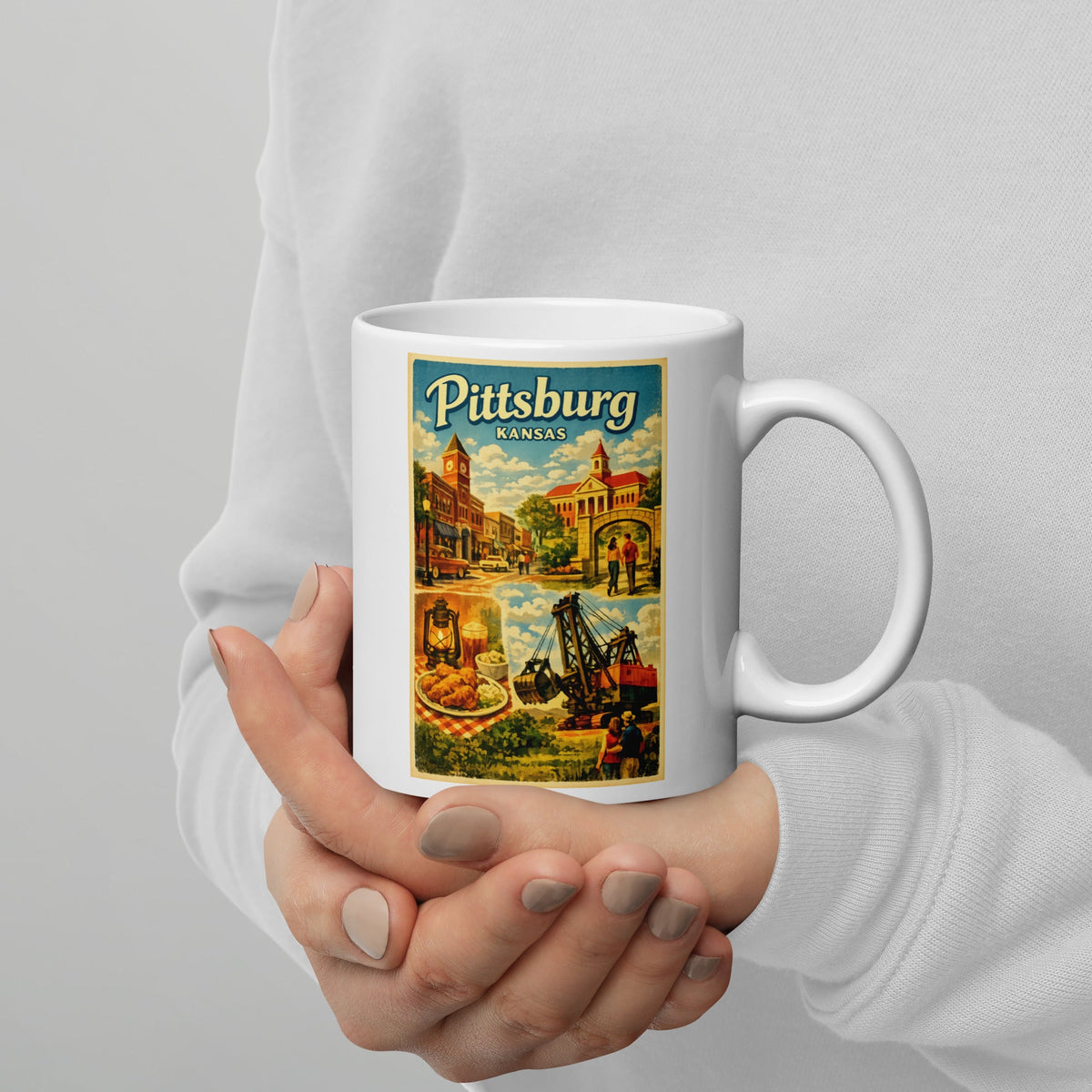 Pittsburg Kansas 11 oz White Glossy Mug