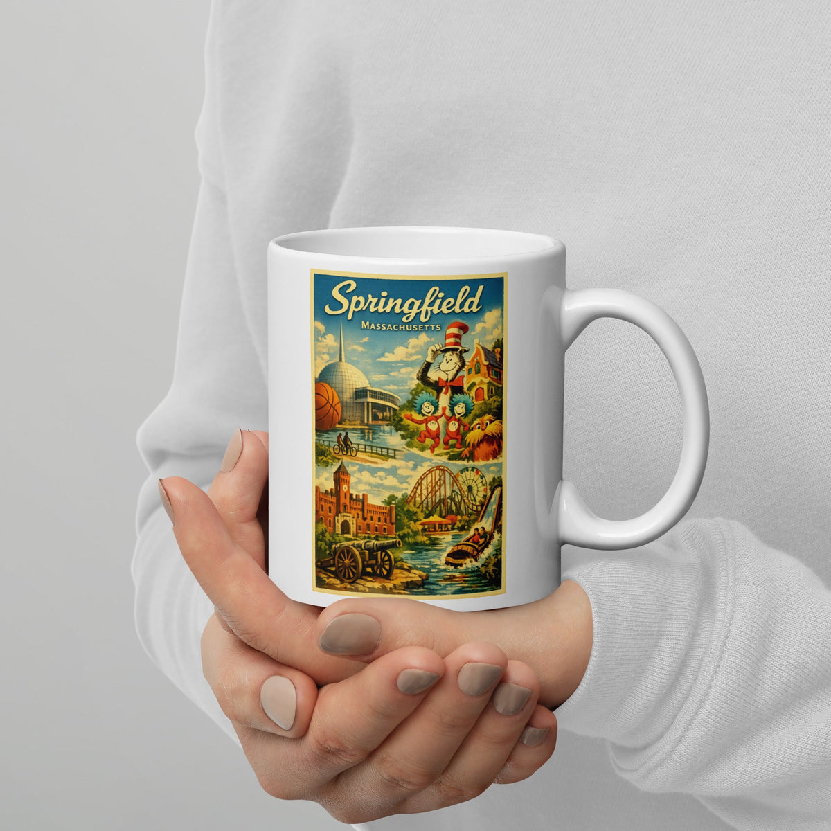 Springfield Massachusetts 11 oz White Glossy Mug