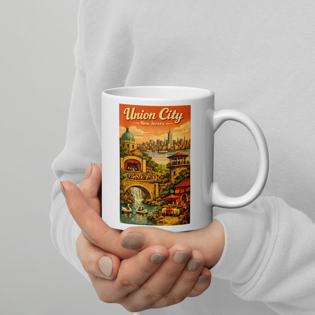 Union City New Jersey 11 oz White Glossy Mug