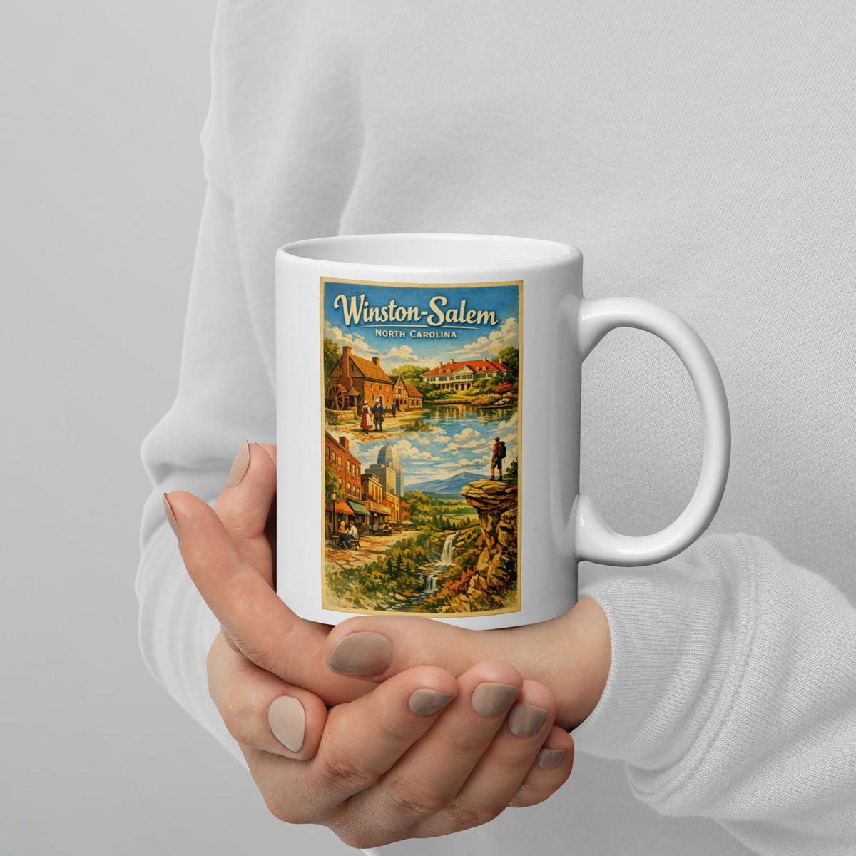 Winston-Salem North Carolina 11 oz White Glossy Mug