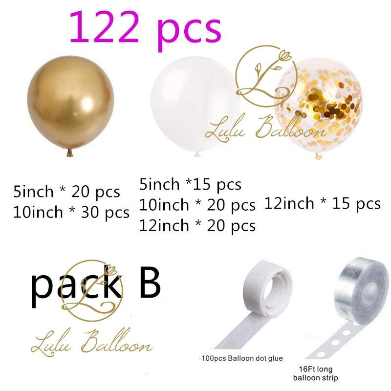 White Gold And Transparent Latex Air Balloons Pack For Baby Shower Birthday Party Decor Bridal Showers Baby Showers Wedding Party