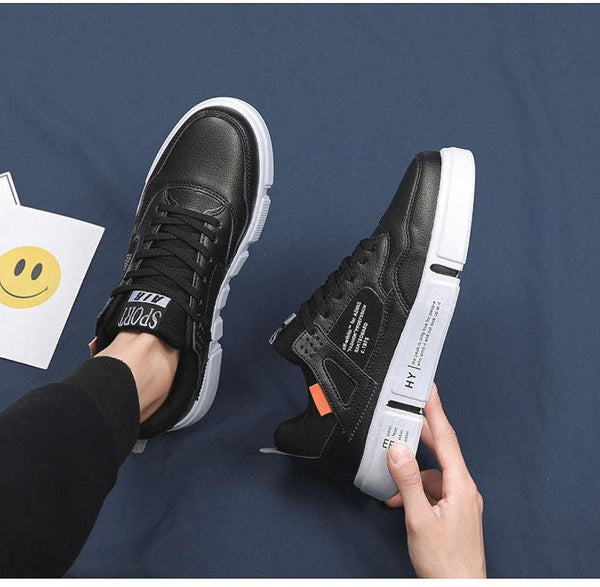 White Leather Sneakers For Men Breathable Casual Walking Sports Running Shoes Outdoor Travel Fitness Sneakers Comfortable Casual Shoes Outdoor Men Sneakers