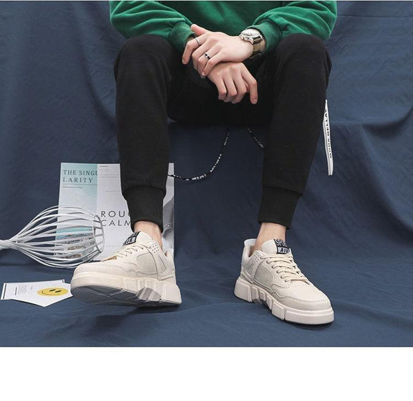 White Leather Sneakers For Men Breathable Casual Walking Sports Running Shoes Outdoor Travel Fitness Sneakers Comfortable Casual Shoes Outdoor Men Sneakers