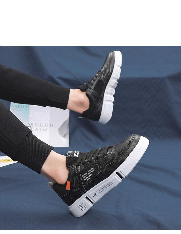 White Leather Sneakers For Men Breathable Casual Walking Sports Running Shoes Outdoor Travel Fitness Sneakers Comfortable Casual Shoes Outdoor Men Sneakers