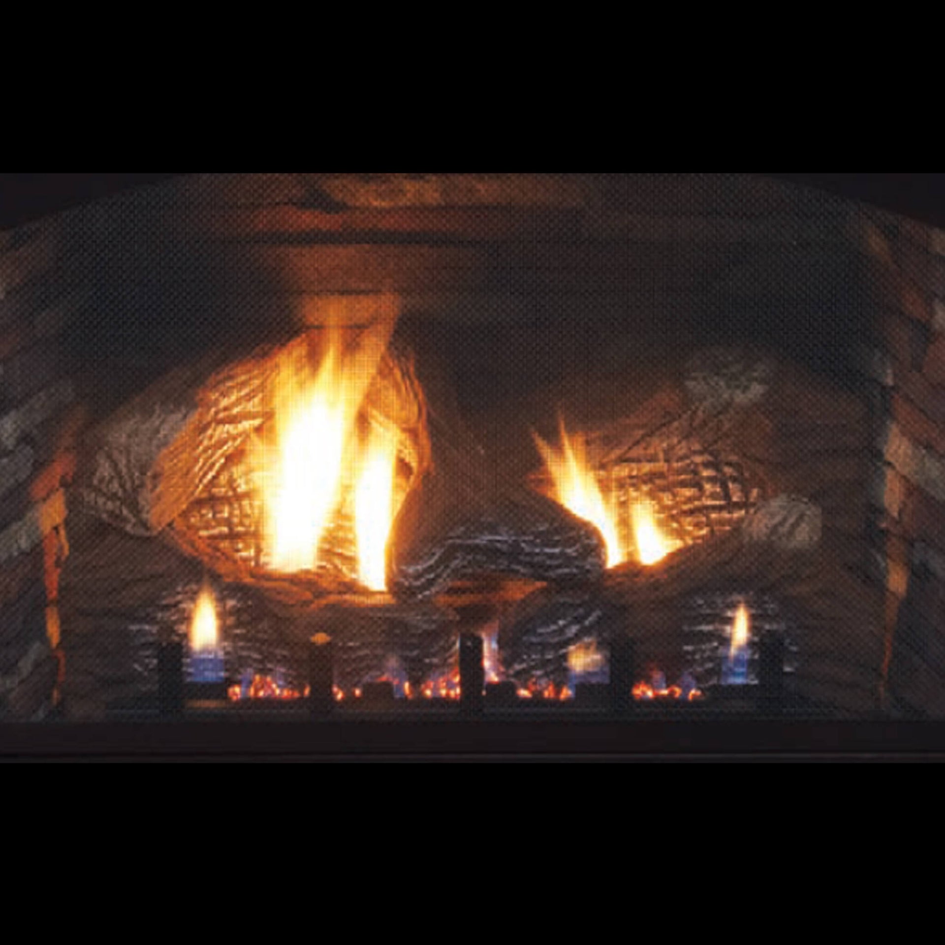 White Mountain Hearth (Empire) Vail 26-Inch Vent-Free Propane/Natural Gas Fireplace With Outer Frame, Hood, Louvers & Log Set (SAK42581)