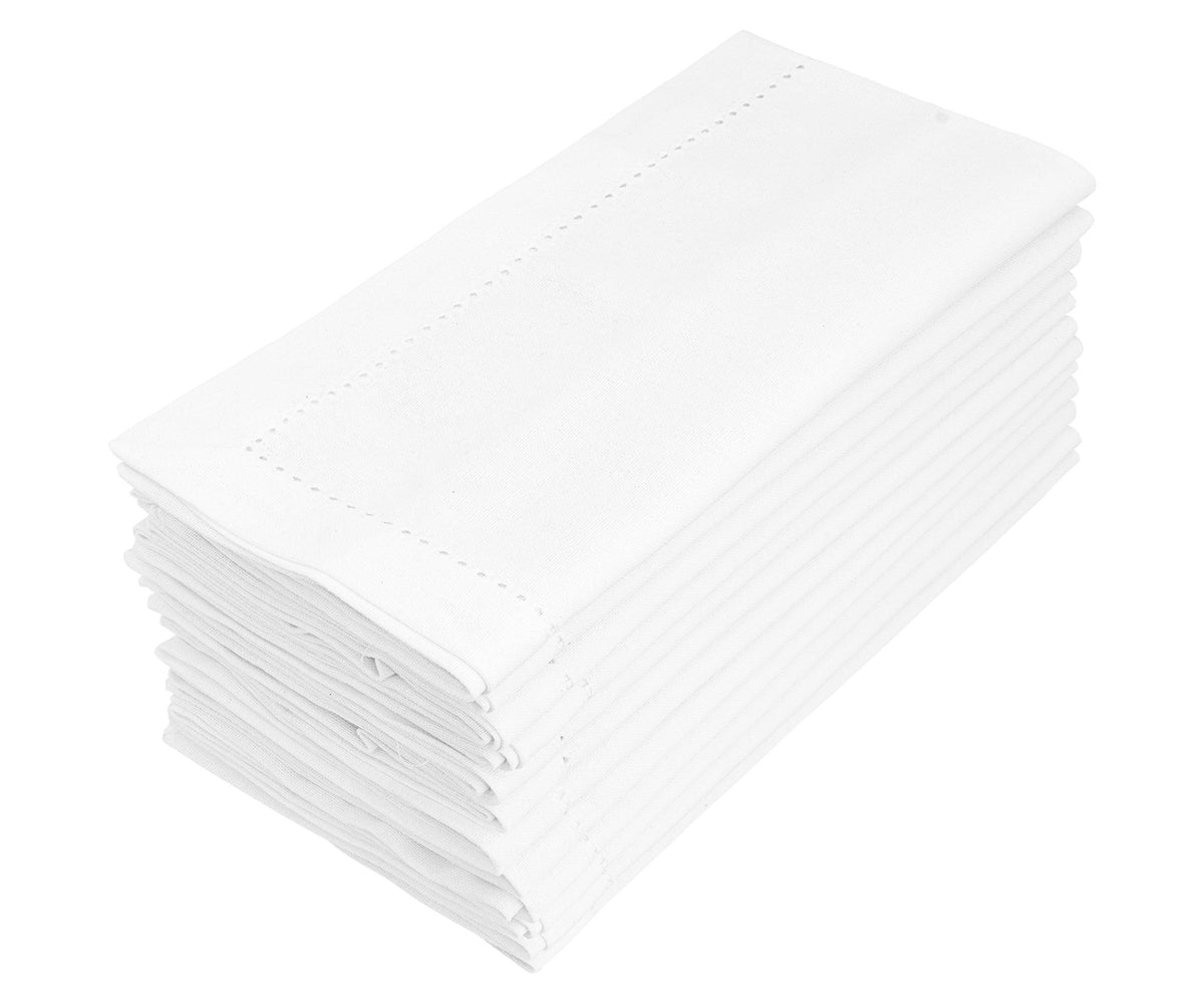 Cotton Hemstitched Napkins - 18 Inch