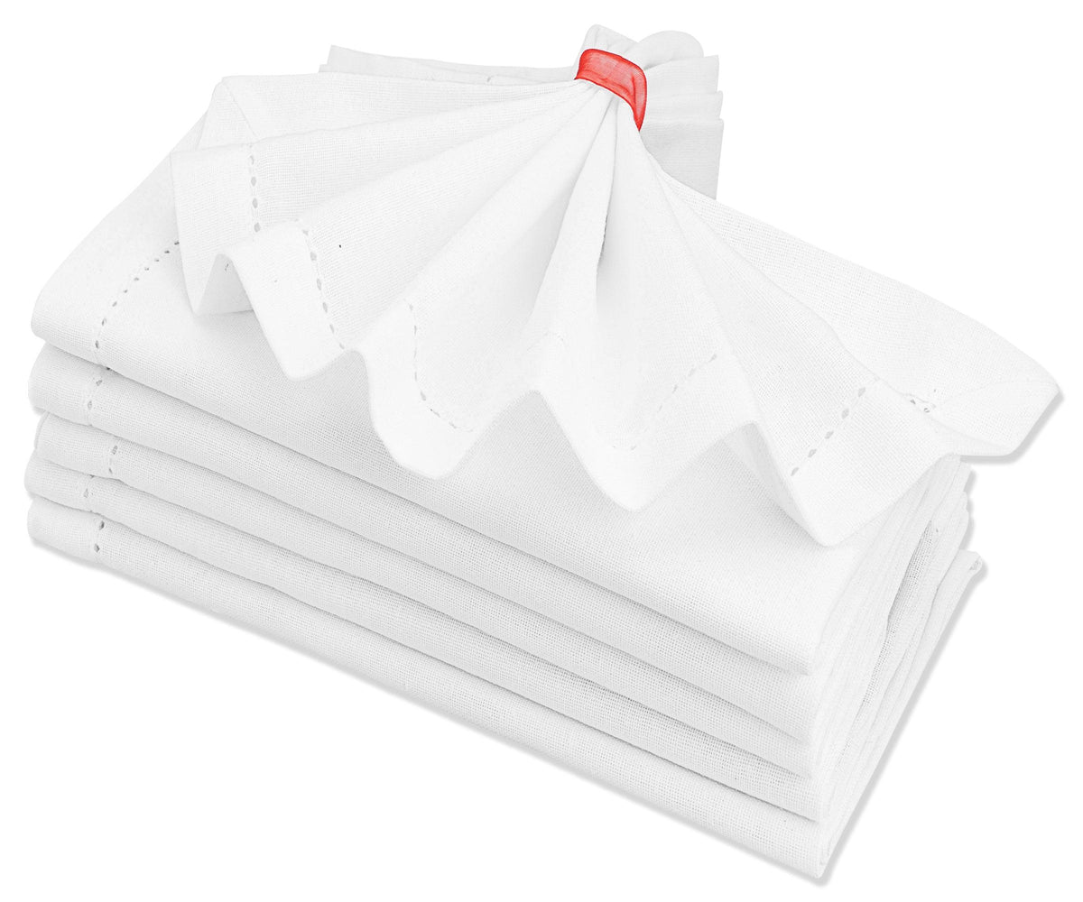White Fabric Napkins - 22 inch
