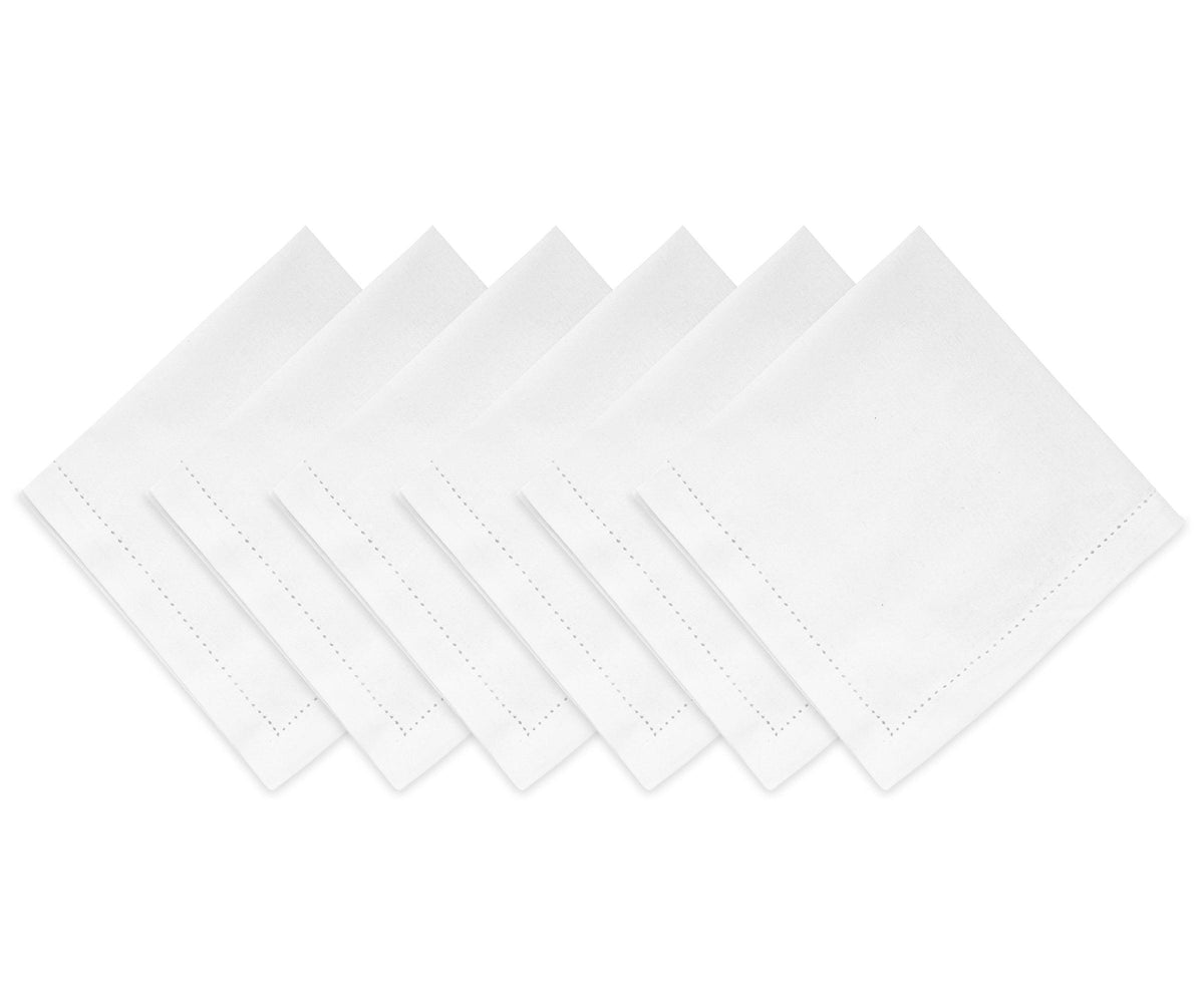 White Hemstitched Napkins - 20 inch