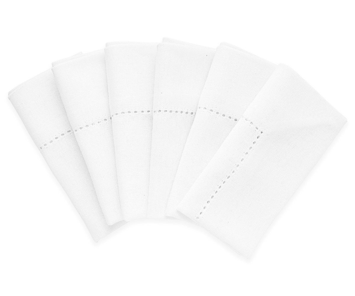 Hemstitch Cocktail Napkins - Set of 12