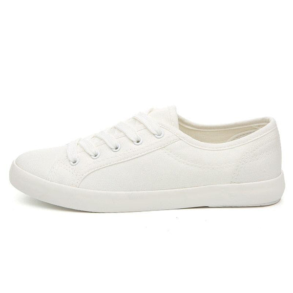 White Summer Womens Sneakers Trainers White Leather Canvas Shoes Tenis Classic Casual Cotton Slip On Canvas Comfortable Walking Flats Sneakers