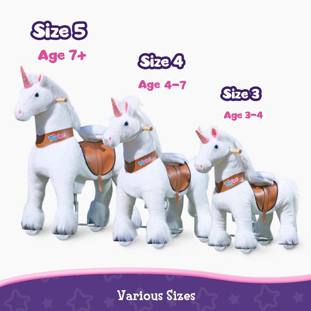Model U® Unicorn Ride-On Toy Age 4–7 – White