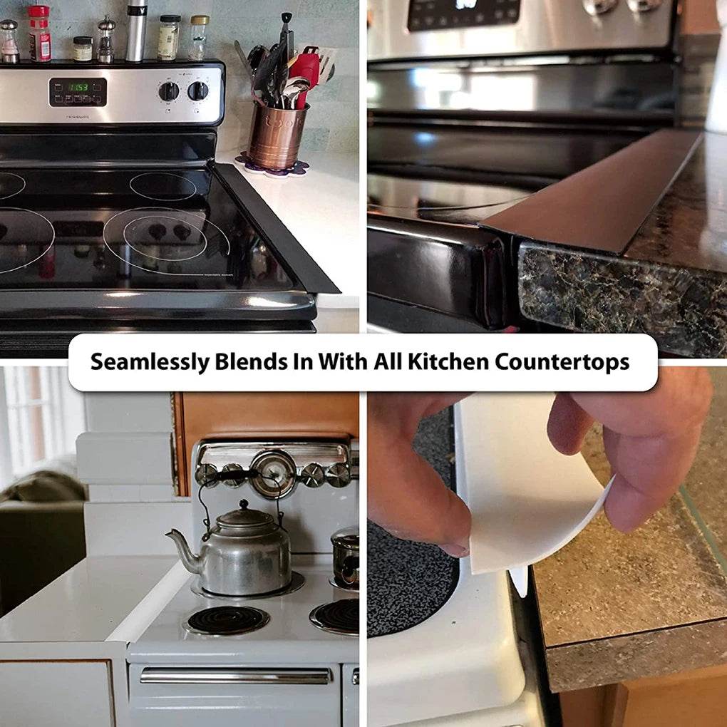 Silicone Gap Sealing Strip for Kitchen Stove and Counter Protection – Anti-Oil and Spill Proof
