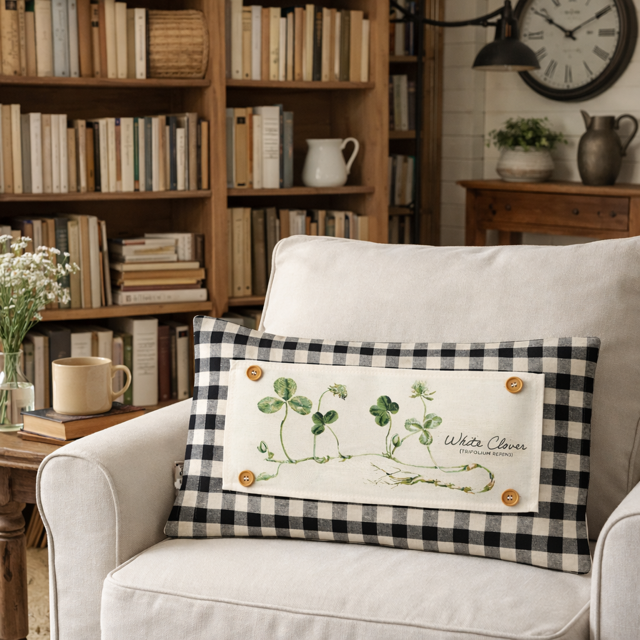 PILLOW ONLY (with fluffy insert): Buffalo Check Gingham: RECTANGLE BUFFALO CHECK PILLOW (with insert)