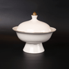 White Versaille Soup Bowl with Lid- Set of 4