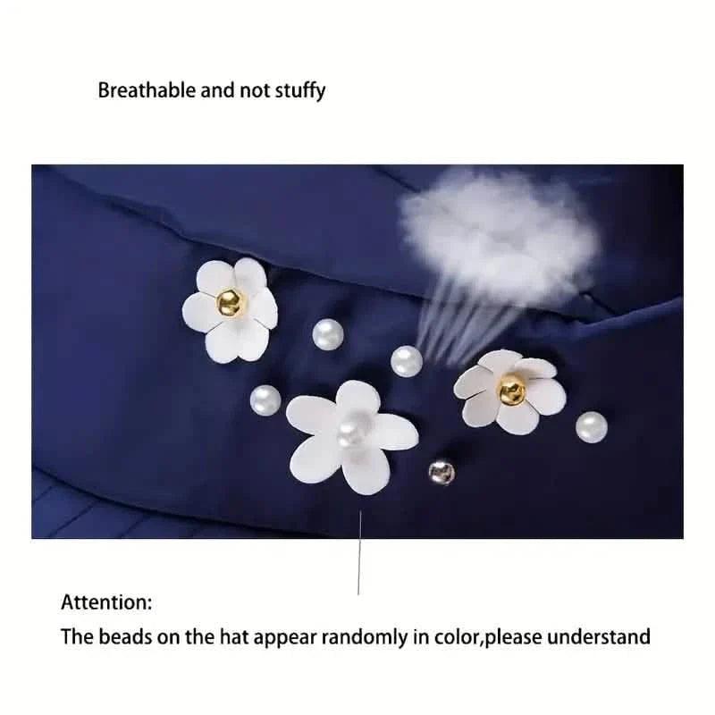 Wide Brim Sun Visor Foldable Picnic Hat Beach UV Protection Scallop Cap