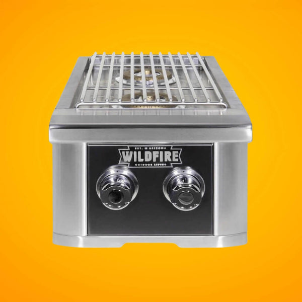 Wildfire Outdoor Living Ranch Pro 14-Inch Stainless Steel Double Side Burner [WFDBLSBRN-BSS/SS] (SAK64352)