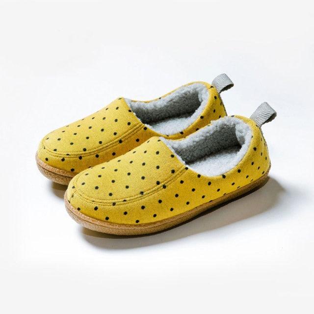 Winter Autumn New Stylish Home Mens Warm Shoes Thick Sole Bedroom Non Slip Wrapped Heel Slippers Women Felt Shoes Slip-On Knit Slippers Memory Foam Slippers