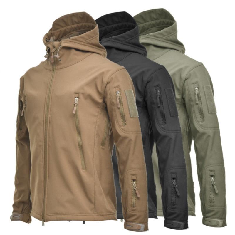 Winter Big Size Men Camouflage Jacket Soft Classic Design Unique Wind & Water-Resistant Jacket Tactical Jacket Men Waterproof Warm Windbreaker Clothing For Men Outdoor Camouflage Hooded Coat