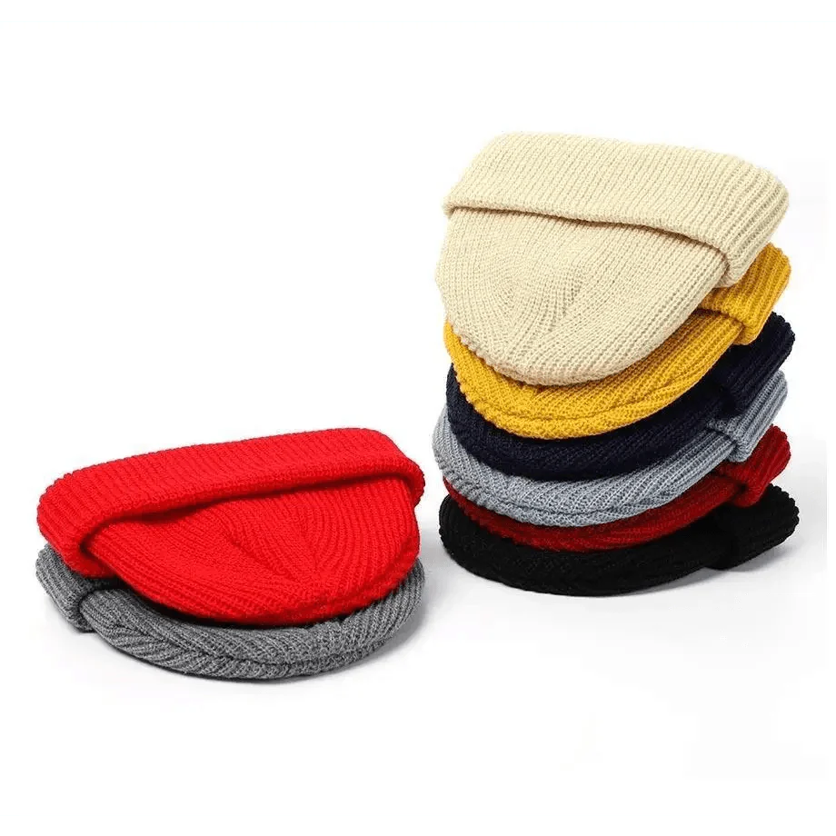 Winter Colorful Modern Cap Retro Wool Knit Lightweight Beanie Warm Comfortable Unisex Caps