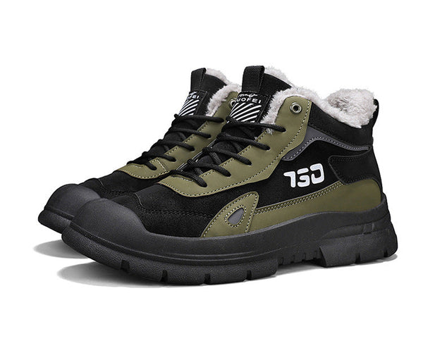 Winter fleece warm Martin boots men's casual sports versatile Korean version anti cold snow boots