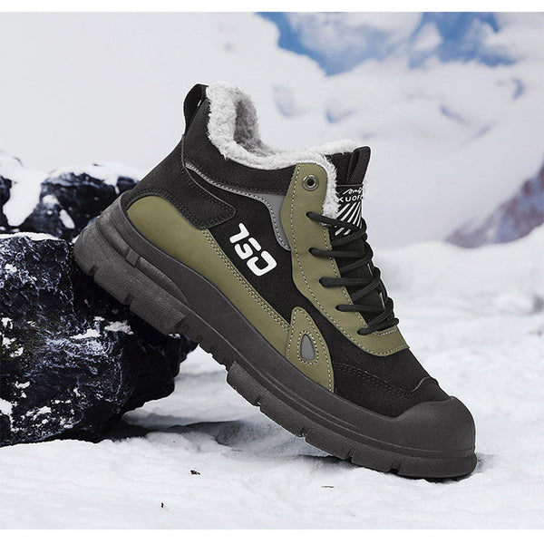 Winter fleece warm Martin boots men's casual sports versatile Korean version anti cold snow boots
