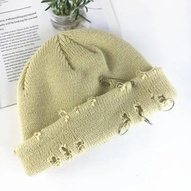 Winter Hat Women Knitted Fashion Warm Thick Hat Autumn Hip Hop Hole Beanies Unisex Basic Cap For Both Men Women Knitted Beanies Fashion Warm Hat