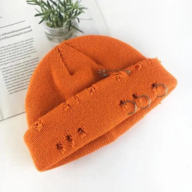 Winter Hat Women Knitted Fashion Warm Thick Hat Autumn Hip Hop Hole Beanies Unisex Basic Cap For Both Men Women Knitted Beanies Fashion Warm Hat