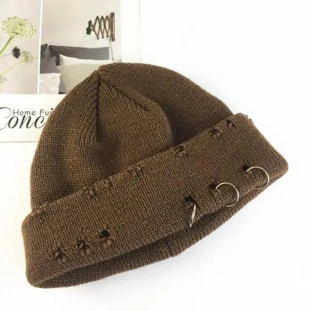 Winter Hat Women Knitted Fashion Warm Thick Hat Autumn Hip Hop Hole Beanies Unisex Basic Cap For Both Men Women Knitted Beanies Fashion Warm Hat
