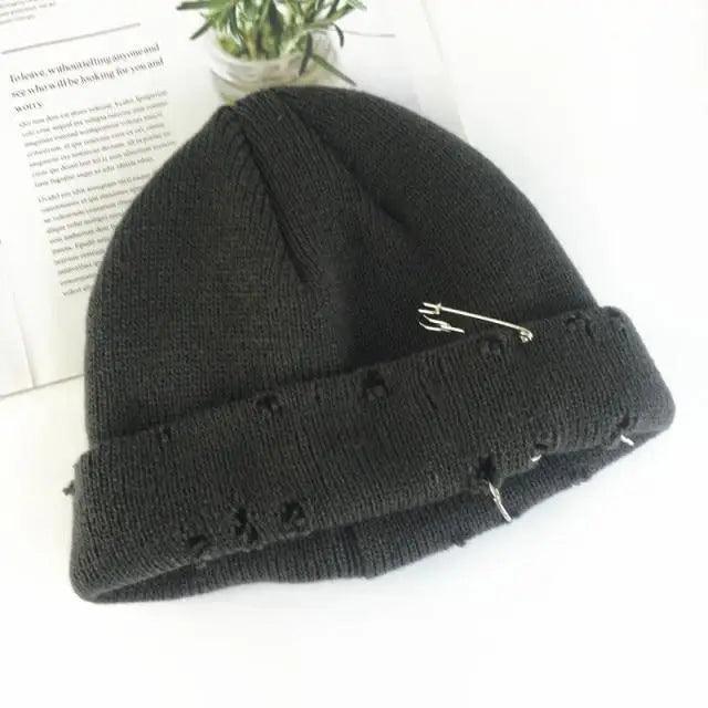 Winter Hat Women Knitted Fashion Warm Thick Hat Autumn Hip Hop Hole Beanies Unisex Basic Cap For Both Men Women Knitted Beanies Fashion Warm Hat