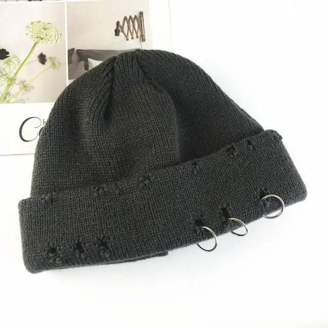 Winter Hat Women Knitted Fashion Warm Thick Hat Autumn Hip Hop Hole Beanies Unisex Basic Cap For Both Men Women Knitted Beanies Fashion Warm Hat
