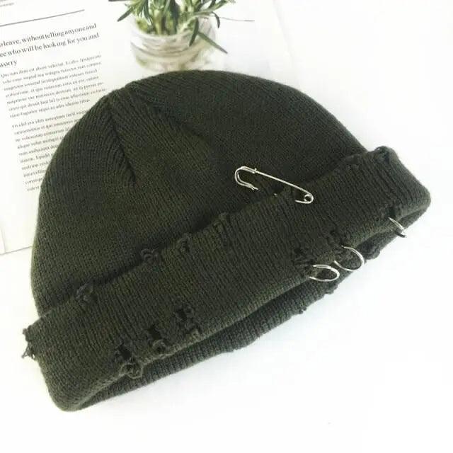 Winter Hat Women Knitted Fashion Warm Thick Hat Autumn Hip Hop Hole Beanies Unisex Basic Cap For Both Men Women Knitted Beanies Fashion Warm Hat