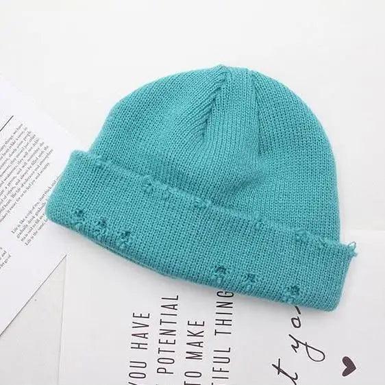 Winter Hat Women Knitted Fashion Warm Thick Hat Autumn Hip Hop Hole Beanies Unisex Basic Cap For Both Men Women Knitted Beanies Fashion Warm Hat