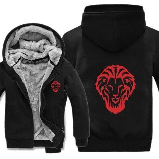Winter Hoodies For Men Fashion Coat Pullover Fleece Liner Jacket Sweatshirts Golf Hoody Sportswear Cotton-Blend Fleece Hooded Sweatshirt