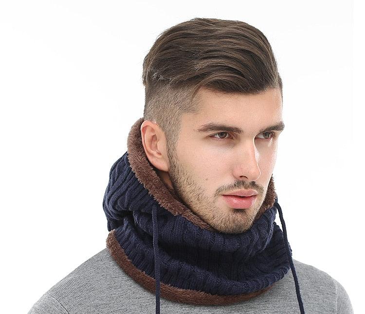 Winter Knitted Hat Beanie Men Beany Skellies Beanies Winter Hats For Women Men Caps Gorgas Bonnet Mask Brand Hats Hooded Cowl Neckerchief with Drawstring Soft Balaclava Pullover Knitted Beanie for Adults Men Women Ski Caps