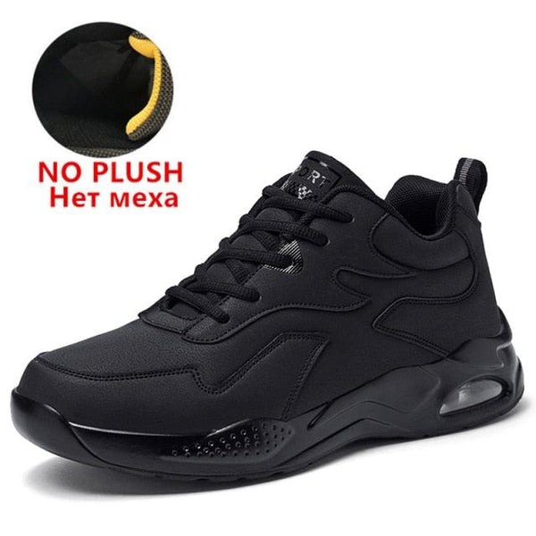 Winter Men's Thick Fur Warm Ankle Shoes Waterproof Men's Trend Casual Sneakers No-slip Shoes Men Footwear Low-Top Sneakers Non-Slip Wear-Resistant For Outdoor Sport