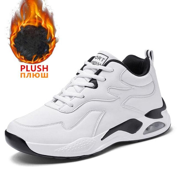 Winter Men's Thick Fur Warm Ankle Shoes Waterproof Men's Trend Casual Sneakers No-slip Shoes Men Footwear Low-Top Sneakers Non-Slip Wear-Resistant For Outdoor Sport