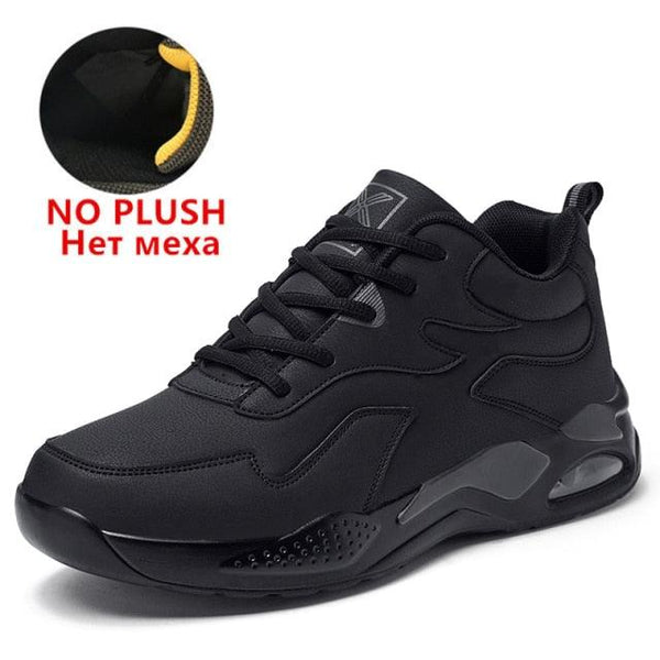 Winter Men's Thick Fur Warm Ankle Shoes Waterproof Men's Trend Casual Sneakers No-slip Shoes Men Footwear Low-Top Sneakers Non-Slip Wear-Resistant For Outdoor Sport