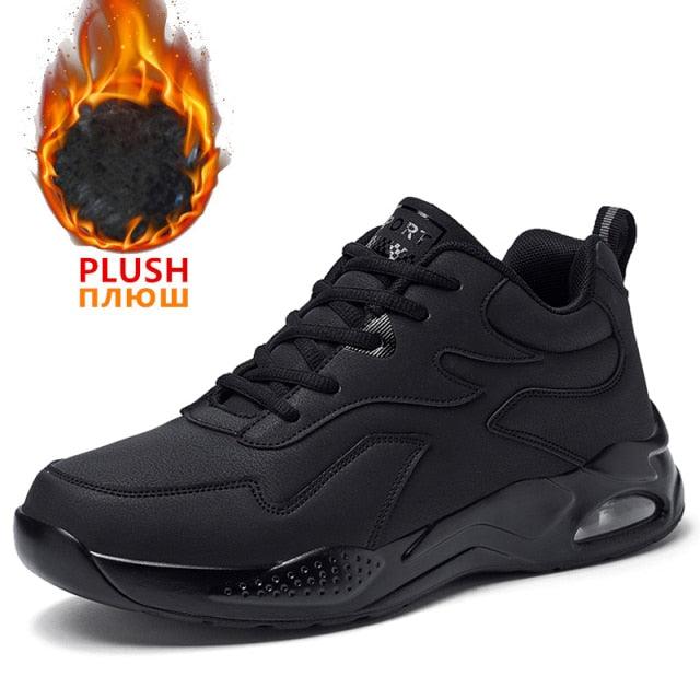 Winter Men's Thick Fur Warm Ankle Shoes Waterproof Men's Trend Casual Sneakers No-slip Shoes Men Footwear Low-Top Sneakers Non-Slip Wear-Resistant For Outdoor Sport