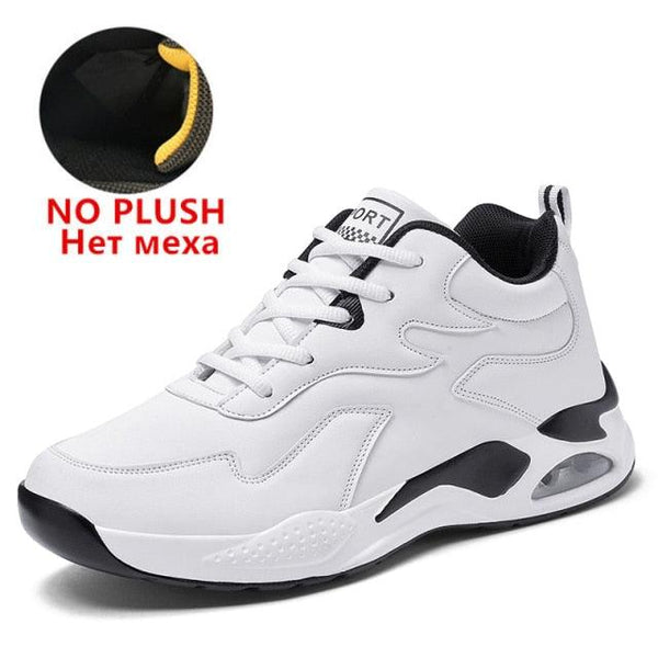 Winter Men's Thick Fur Warm Ankle Shoes Waterproof Men's Trend Casual Sneakers No-slip Shoes Men Footwear Low-Top Sneakers Non-Slip Wear-Resistant For Outdoor Sport