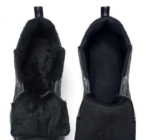 Winter Men's Thick Fur Warm Ankle Shoes Waterproof Men's Trend Casual Sneakers No-slip Shoes Men Footwear Low-Top Sneakers Non-Slip Wear-Resistant For Outdoor Sport