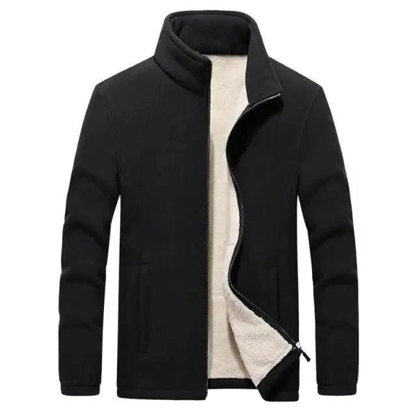Winter Mens Jackets Thick Fleece Jackets Men Jackets Solid Casual Male Coats Clothing Men's Thickened Fleece Jackets New Trendy Up Unique Design Simple Jacket For Men Stylish Men's Fashion Clothing