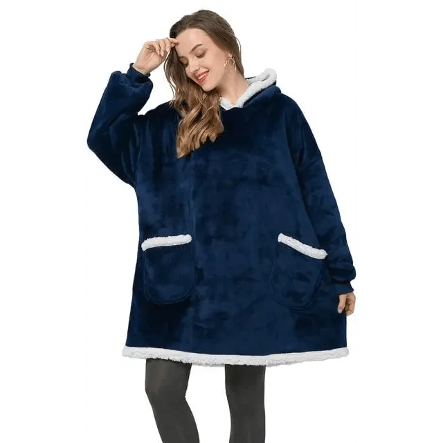 Winter Oversized Wearable Blanket Women Hoodies Sweatshirt TV Blanket With Sleeves Pullover Warm Soft Unisex Hoody Comfortable Sweatshirts For Autumn